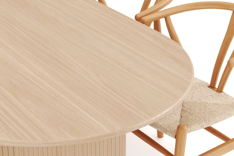 Noira Soikea Ruokaryhmä 220 cm 6 Dastoori Ruokatuolia - Luonnonvärinen - Huonekalut - Pöytä & ruokailuryhmä - Ruokailuryhmä