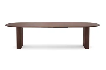 Noira suuri jatkettava ruokapöytä 220–320x100 cm, puun ja pähkinäpuun näköinen - Pähkinä - Huonekalut - Pöytä & ruokailuryhmä - Ruokapöydät & keittiön pöydät