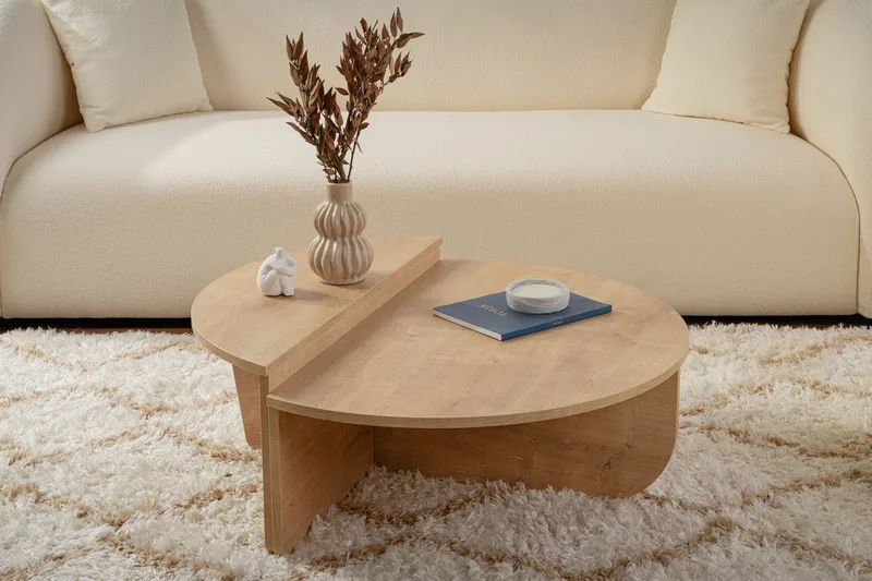 Nordum Sohvapöytä 90x90 cm - Tammi - Huonekalut - Pöytä & ruokailuryhmä - Apupöytä & sivupöytä - Sarjapöytä