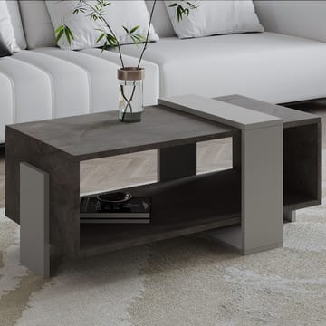 Norell sohvapöytä 90x40x49 cm - Gordion Marble ja Grey - Huonekalut - Pöytä & ruokailuryhmä - Sohvapöytä