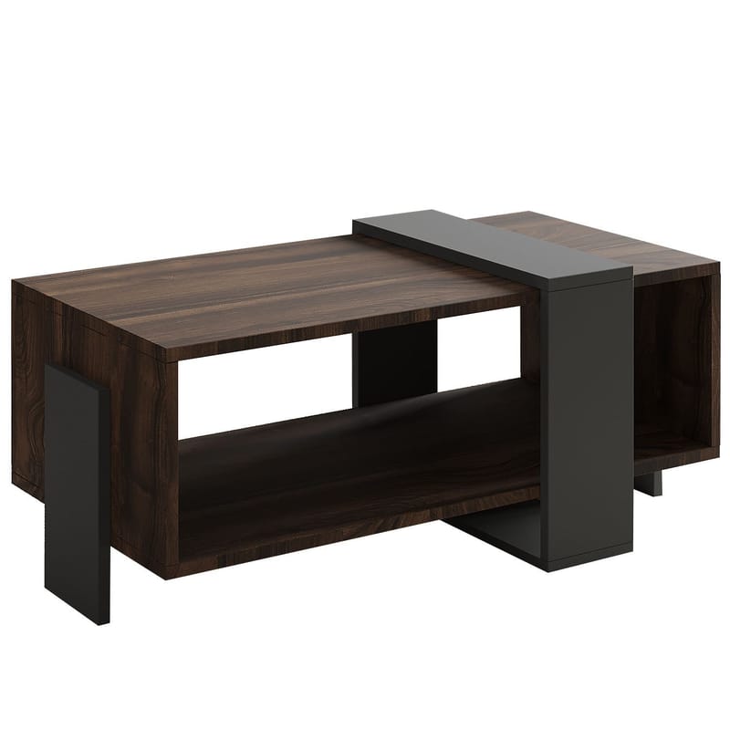 Norell sohvapöytä 90x40x49 cm - Pähkinä ja antrasiitti - Huonekalut - Pöytä & ruokailuryhmä - Sohvapöytä