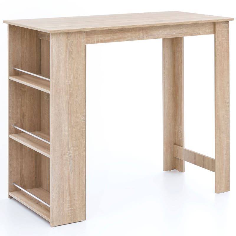 Norova-baaripöytä 120 cm, Sonoma-tammi/hopea
