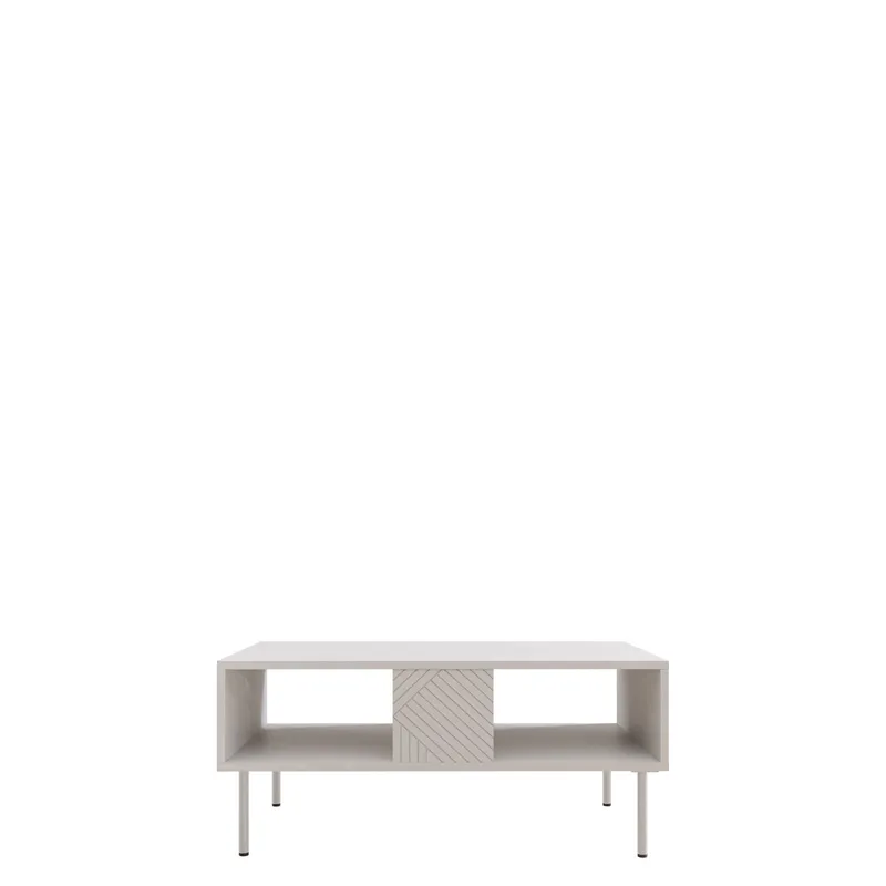 Norrs 100 cm suorakulmainen sohvapöytä säilytyksellä puuta, Beige