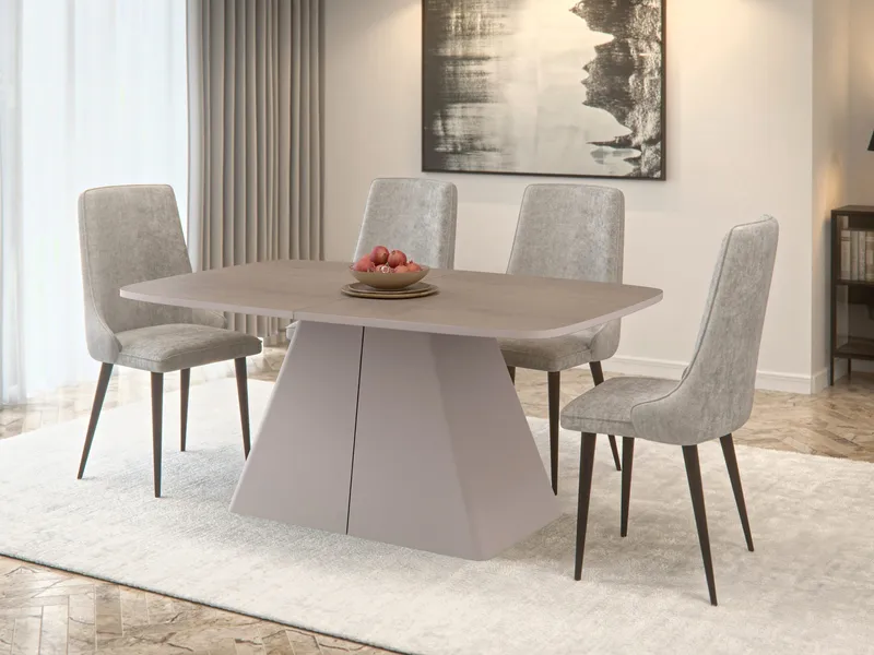 Novaj Jatkettava ruokapöytä 180-256 cm - beige, vaaleanruskea - Huonekalut - Pöytä & ruokailuryhmä - Ruokapöydät & keittiön pöydät