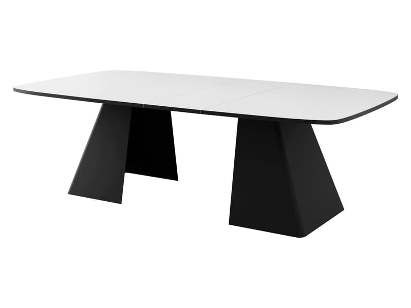 Novaj Jatkettava ruokapöytä 180-256 cm - Musta, valkoinen (marmori) - Huonekalut - Pöytä & ruokailuryhmä - Ruokapöydät & keittiön pöydät