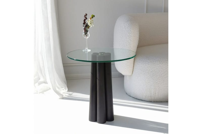 Novera Sohvapöytä 50 cm - Läpinäkyvä/Musta - Huonekalut - Pöytä & ruokailuryhmä - Sohvapöytä
