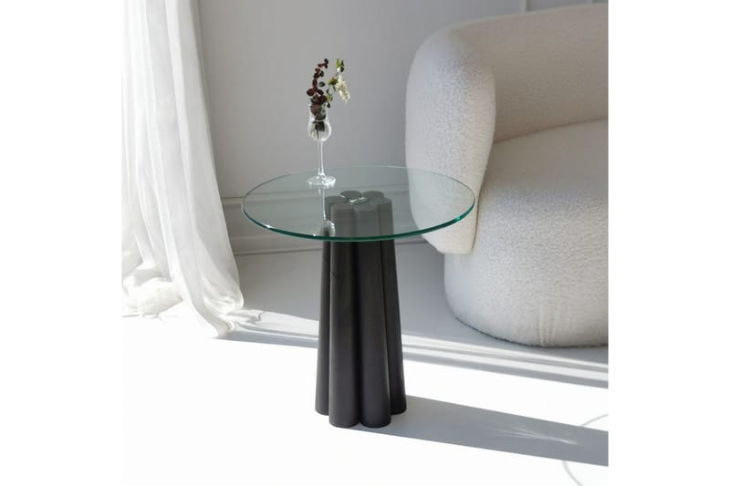 Novera Sohvapöytä 50 cm - Läpinäkyvä/Musta - Huonekalut - Pöytä & ruokailuryhmä - Sohvapöytä