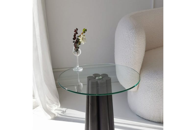 Novera Sohvapöytä 50 cm - Läpinäkyvä/Musta - Huonekalut - Pöytä & ruokailuryhmä - Sohvapöytä
