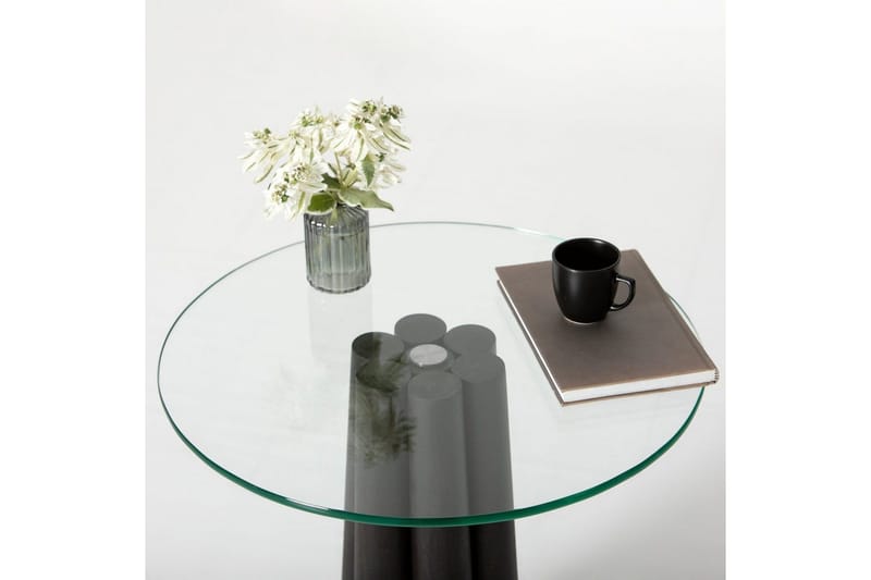 Novera Sohvapöytä 50 cm - Läpinäkyvä/Musta - Huonekalut - Pöytä & ruokailuryhmä - Sohvapöytä