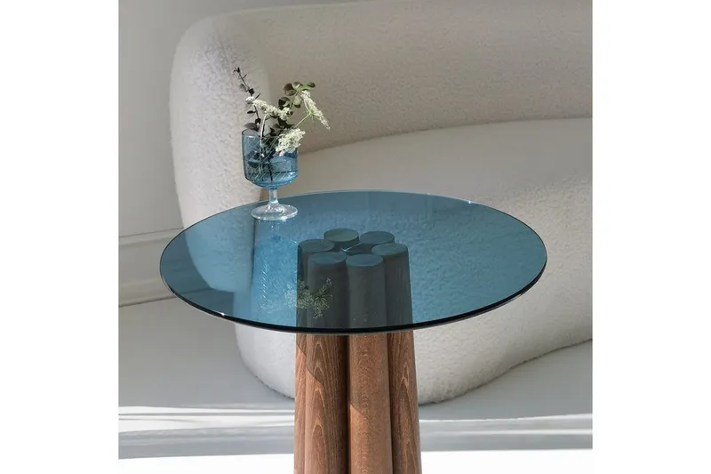 Novera Sohvapöytä 50 cm - Pähkinä/Sininen - Huonekalut - Pöytä & ruokailuryhmä - Sohvapöytä