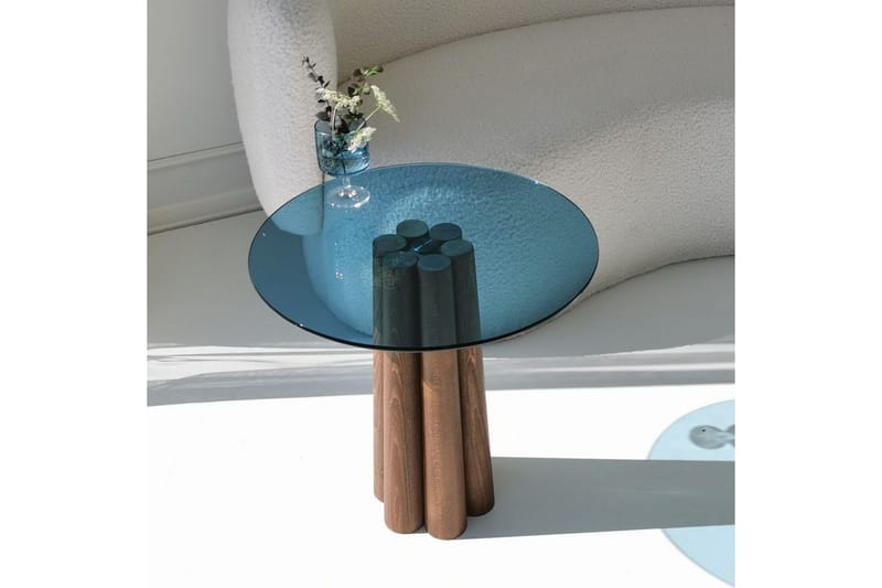 Novera Sohvapöytä 50 cm - Pähkinä/Sininen - Huonekalut - Pöytä & ruokailuryhmä - Sohvapöytä