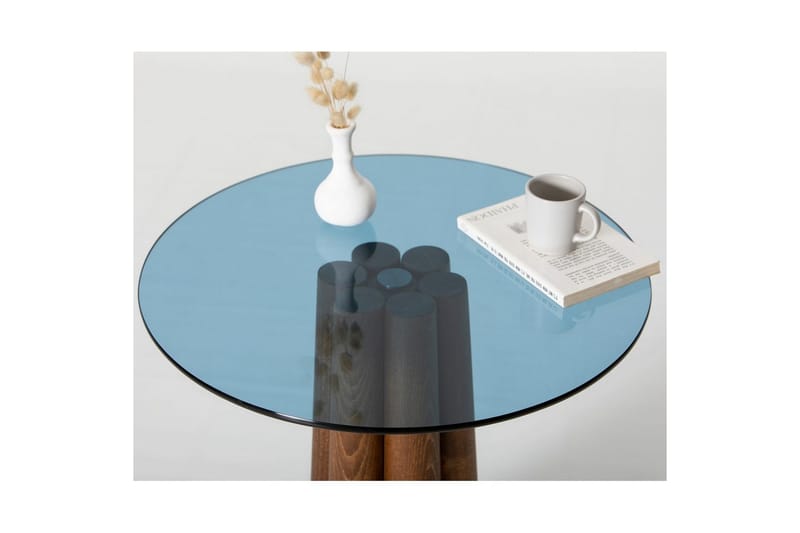 Novera Sohvapöytä 50 cm - Pähkinä/Sininen - Huonekalut - Pöytä & ruokailuryhmä - Sohvapöytä