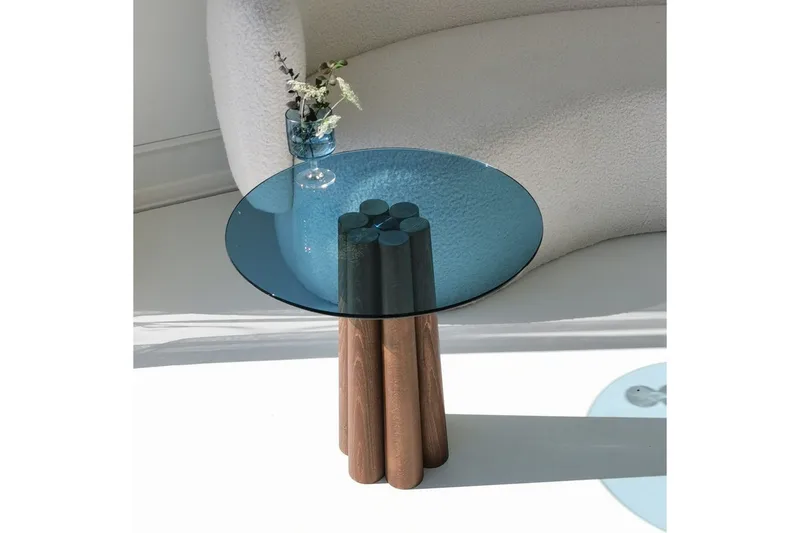 Novera Sohvapöytä 50 cm - Pähkinä/Sininen - Huonekalut - Pöytä & ruokailuryhmä - Sohvapöytä