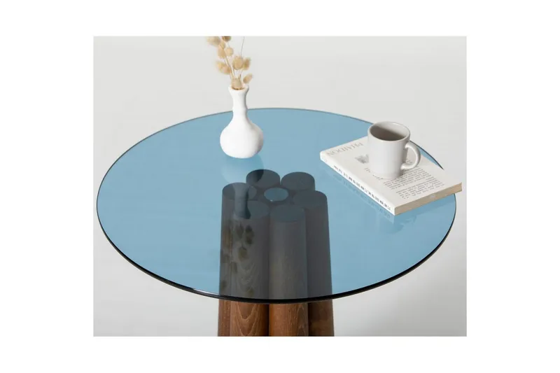 Novera Sohvapöytä 50 cm - Pähkinä/Sininen - Huonekalut - Pöytä & ruokailuryhmä - Sohvapöytä