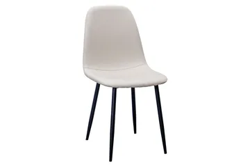 Octavia Jatkettava Ruokapöytä 180 cm + 6 kpl Naira tuoli beige mustilla jaloilla - Valkoinen/Beige - Huonekalut - Pöytä & ruokailuryhmä - Ruokailuryhmä
