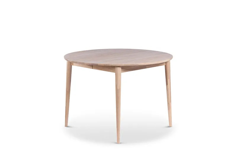 Odense Jatkettava Ruokapöytä 110-150 cm Pyöreä, 4 hengelle massiivipuuta, Luonnonväri