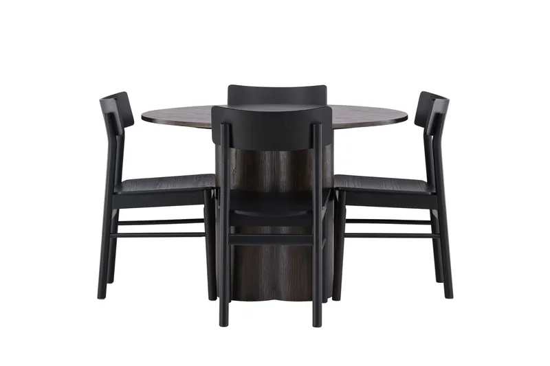 Olivia Ruokailuryhmä + 4 tuolia - Mokka - Huonekalut - Pöytä & ruokailuryhmä - Ruokailuryhmä