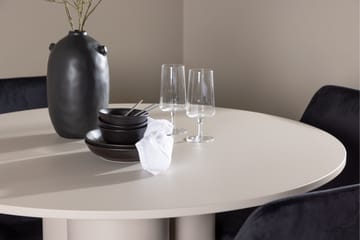 Olivia Ruokailuryhmä 110 cm Pyöreä jossa 4 Night tuolia - Beige/Musta - Huonekalut - Pöytä & ruokailuryhmä - Ruokailuryhmä
