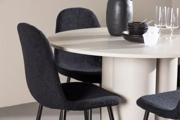 Olivia Ruokailuryhmä 110 cm Py öreä jossa 4 Polar tuolia - Beige/Musta - Huonekalut - Pöytä & ruokailuryhmä - Ruokailuryhmä