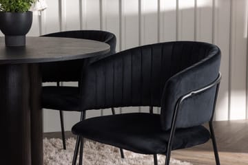 Olivia-ruokapöytä 110 cm, pyöreä, ja 4 Selma-ruokatuolia - Huonekalut - Pöytä & ruokailuryhmä - Ruokailuryhmä