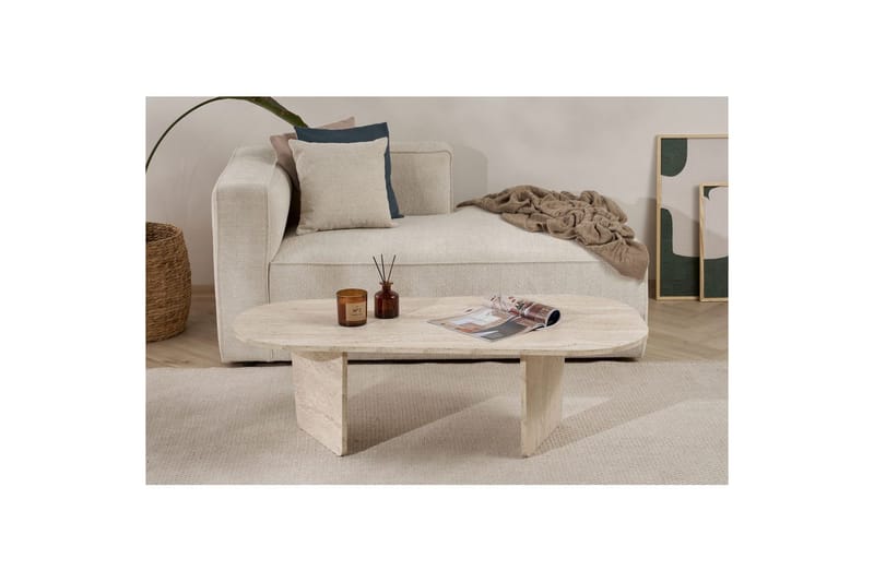 Omari Sohvapöytä 130 cm - Beige - Huonekalut - Pöytä & ruokailuryhmä - Sohvapöytä