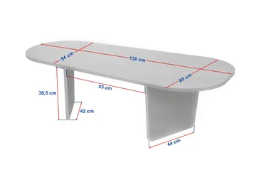 Omari Sohvapöytä 130 cm - Travertiin ja pähkinä - Huonekalut - Pöytä & ruokailuryhmä - Sohvapöytä