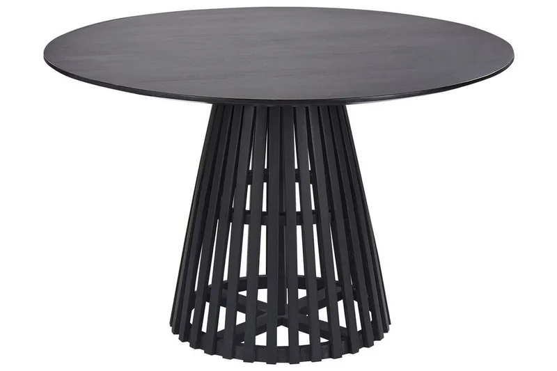 Ortelle Ruokapöytä 120 cm Pyöreä, Musta