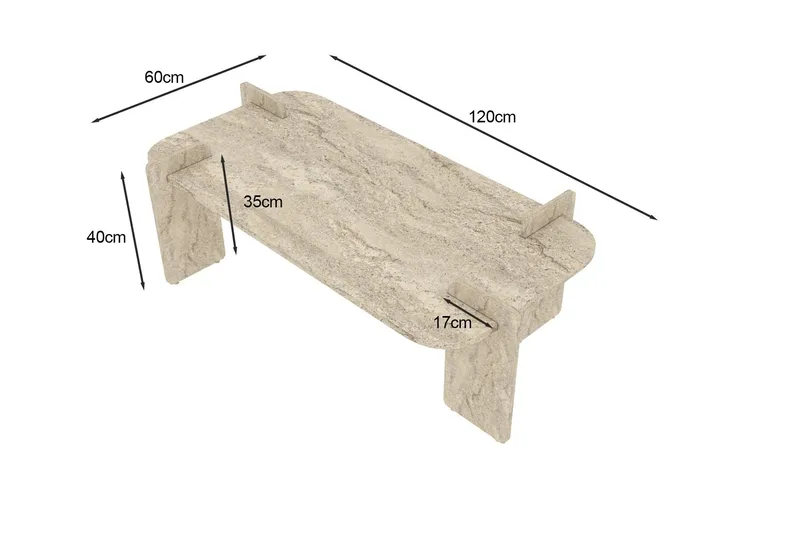 Osmiric sohvapöytä 120 cm suorakulmainen - Huonekalut - Pöytä & ruokailuryhmä - Sohvapöytä