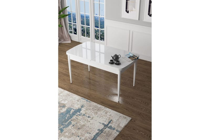 Ostwerwal Ruokapöytä 132 cm Suorakulmainen - Valkoinen - Huonekalut - Pöytä & ruokailuryhmä - Ruokapöydät & keittiön pöydät
