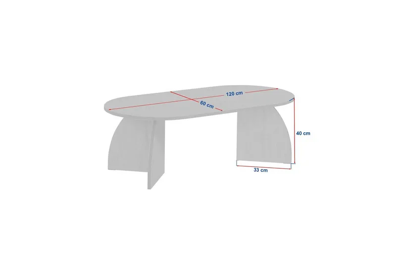 Osyra Sohvapöytä 120 cm - Travertiini - Huonekalut - Pöytä & ruokailuryhmä - Sohvapöytä