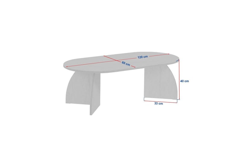 Osyra Sohvapöytä 120 cm - Travertiini - Huonekalut - Pöytä & ruokailuryhmä - Sohvapöytä