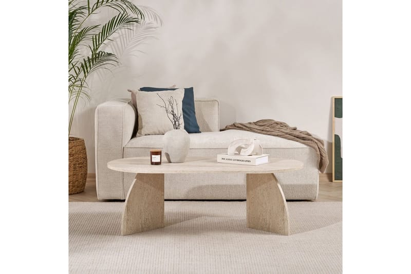 Osyra Sohvapöytä 120 cm - Travertiini - Huonekalut - Pöytä & ruokailuryhmä - Sohvapöytä