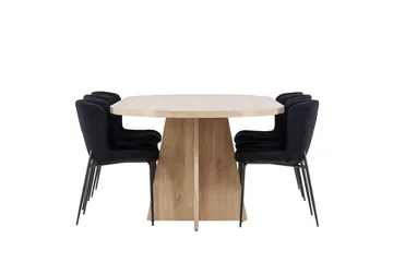 Oval Dining Set Venture Home - Huonekalut - Pöytä & ruokailuryhmä - Ruokailuryhmä