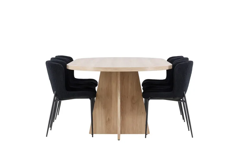 Oval Dining Set Venture Home - Huonekalut - Pöytä & ruokailuryhmä - Ruokailuryhmä