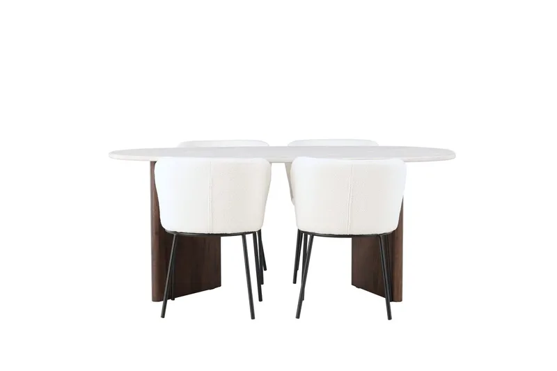 Oval Dining Set Venture Home - Huonekalut - Pöytä & ruokailuryhmä - Ruokailuryhmä