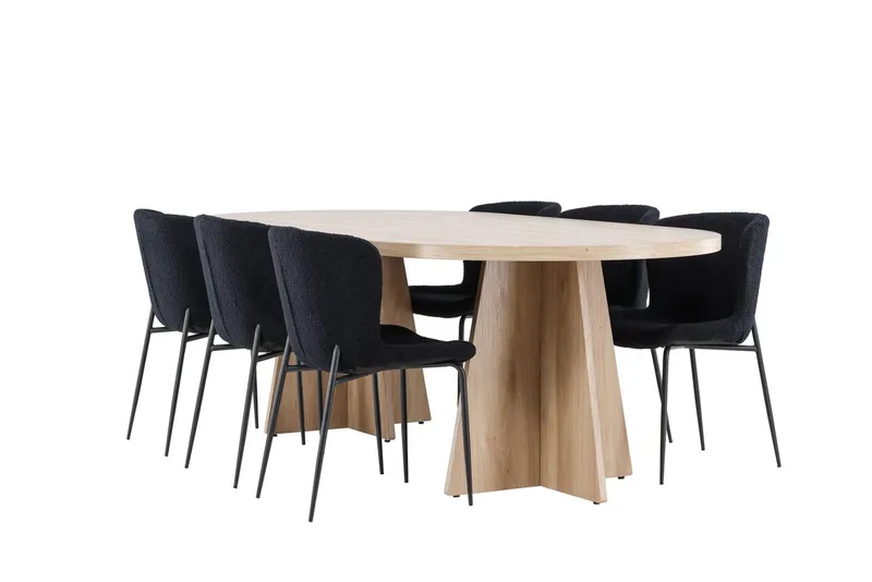 Oval Dining Set Venture Home - Huonekalut - Pöytä & ruokailuryhmä - Ruokailuryhmä