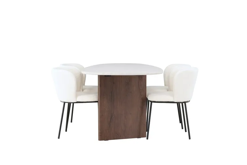 Oval Dining Set Venture Home - Huonekalut - Pöytä & ruokailuryhmä - Ruokailuryhmä