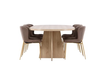 Oval Dining Set Venture Home - Huonekalut - Pöytä & ruokailuryhmä - Ruokailuryhmä