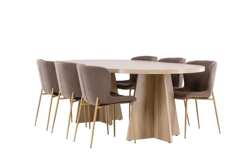 Oval Dining Set Venture Home - Huonekalut - Pöytä & ruokailuryhmä - Ruokailuryhmä