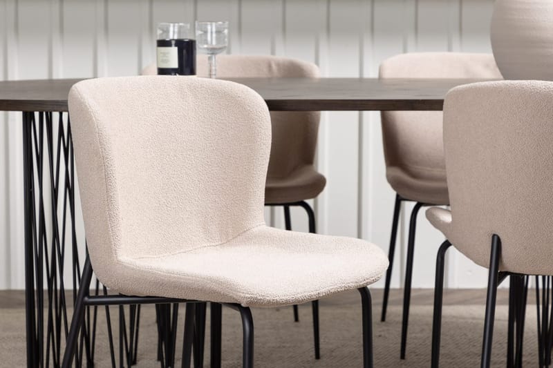 Oval matgrupp Venture Home Beige Mocka 4st - Huonekalut - Pöytä & ruokailuryhmä - Ruokailuryhmä