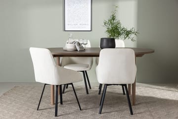 Oval matgrupp Venture Home Beige Natur 4st - Huonekalut - Pöytä & ruokailuryhmä - Ruokailuryhmä