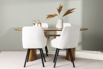 Oval matgrupp Venture Home Beige Natur 4st - Huonekalut - Pöytä & ruokailuryhmä - Ruokailuryhmä