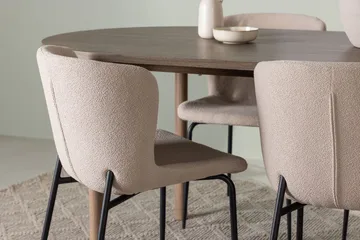 Oval matgrupp Venture Home Beige Natur 4st - Huonekalut - Pöytä & ruokailuryhmä - Ruokailuryhmä