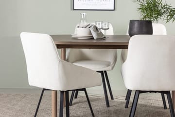 Oval matgrupp Venture Home Beige Natur 4st - Huonekalut - Pöytä & ruokailuryhmä - Ruokailuryhmä