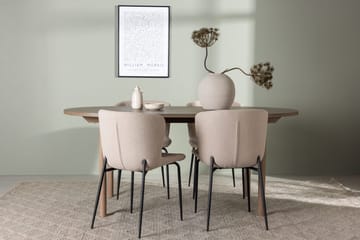 Oval matgrupp Venture Home Beige Natur 4st - Huonekalut - Pöytä & ruokailuryhmä - Ruokailuryhmä