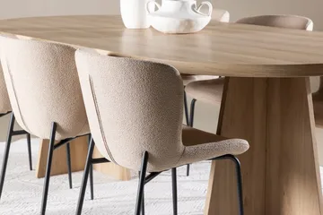 Oval matgrupp Venture Home Beige Natur 6st - Huonekalut - Pöytä & ruokailuryhmä - Ruokailuryhmä