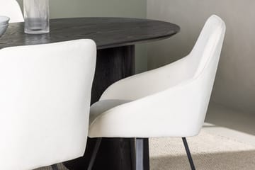 Oval matgrupp Venture Home Beige Svart 4st - Huonekalut - Pöytä & ruokailuryhmä - Ruokailuryhmä