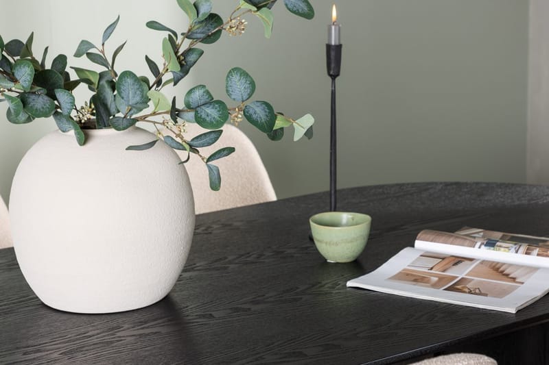 Oval matgrupp Venture Home Beige Svart 4st - Huonekalut - Pöytä & ruokailuryhmä - Ruokailuryhmä