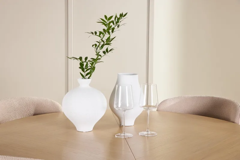 Oval matgrupp Venture Home Beige Vitputsad 4st - Huonekalut - Pöytä & ruokailuryhmä - Ruokailuryhmä
