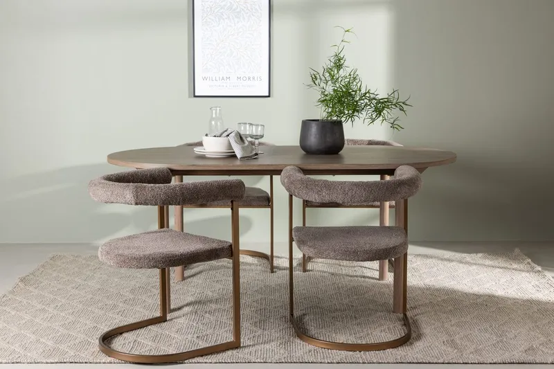 Oval matgrupp Venture Home Brun Natur 4st